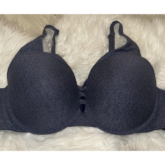 Torrid Curve 360 Back Smoothing Push Up Plunge Bra UW Womens 44C Heather Blue - Picture 3 of 7